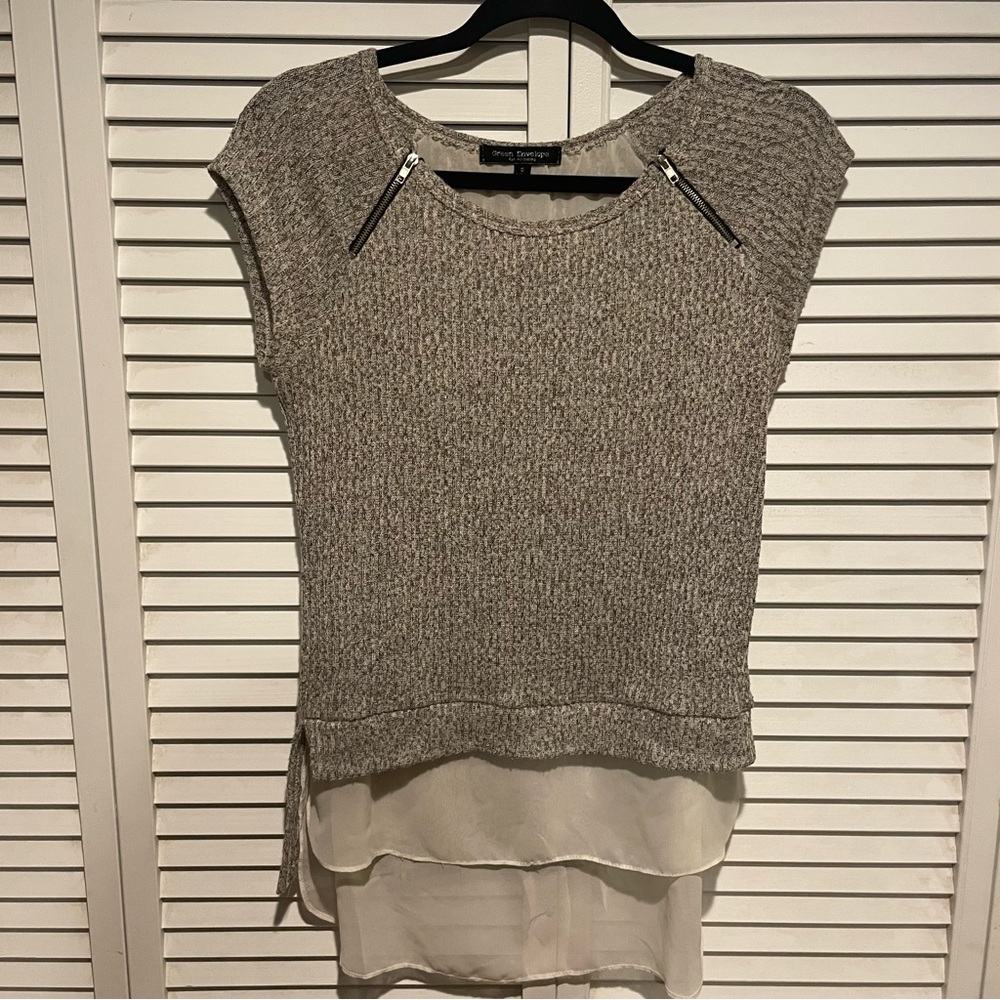 Grey Sweater Top